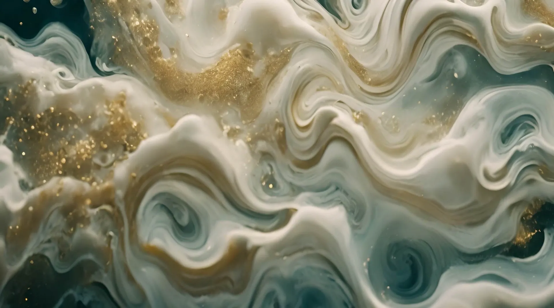 Liquid Gold Waves Abstract Video Stock
